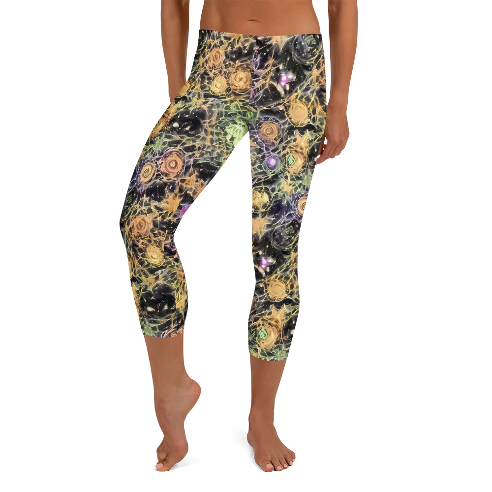 Nebula Thicket on Capri Leggings — Front