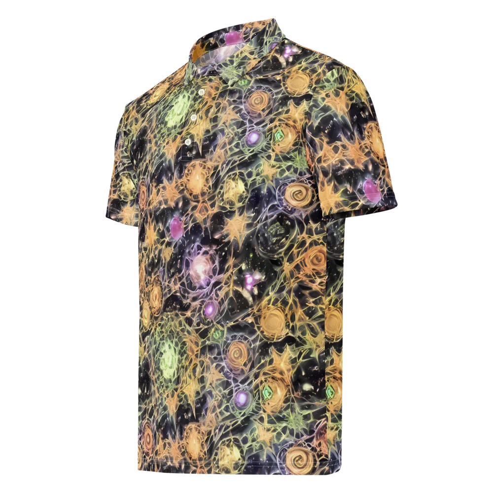 Nebula Thicket on Men's Slim Fit Polo Shirt — Left Front