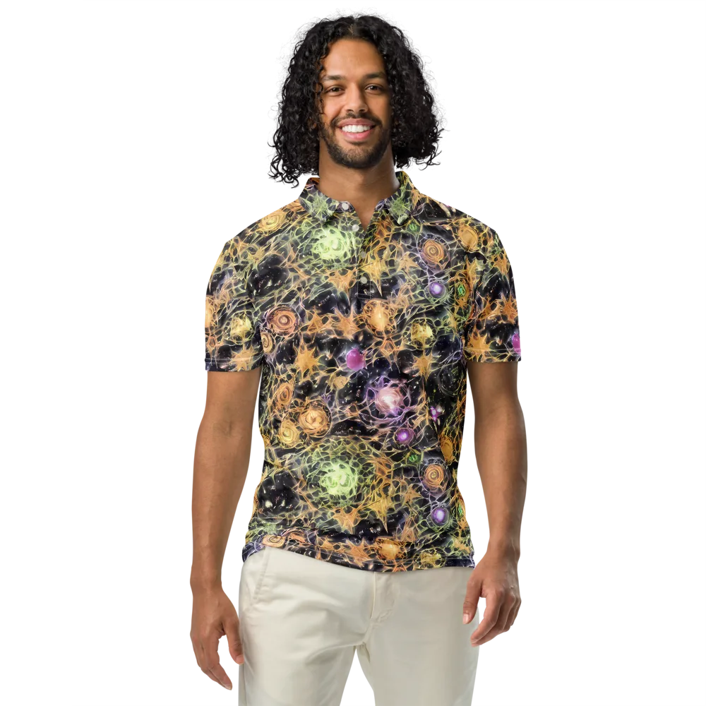 Nebula Thicket on Men's Slim Fit Polo Shirt — Front