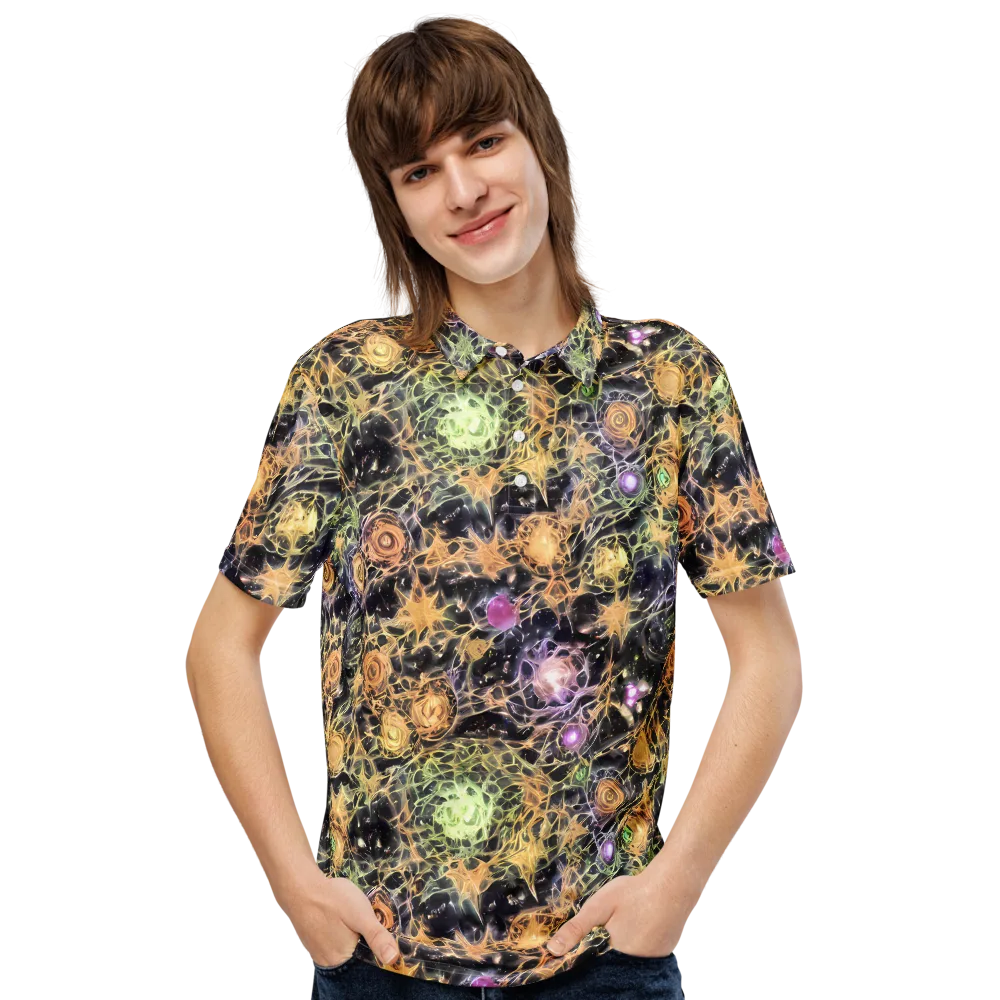 Nebula Thicket on Men's Slim Fit Polo Shirt — Front