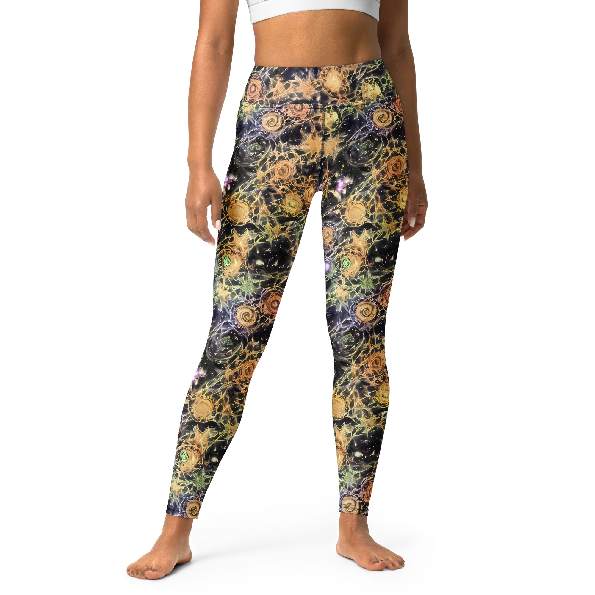 Nebula Thicket on Yoga Leggings — Front