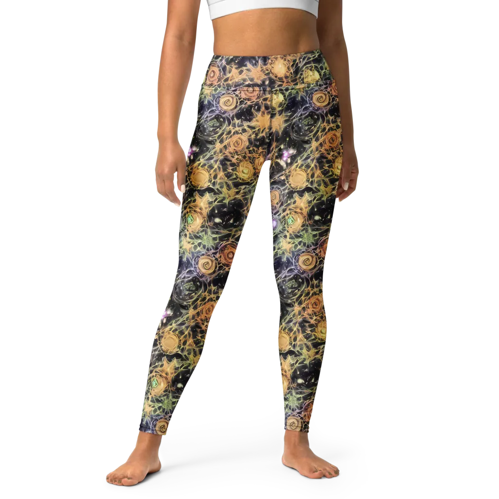 Nebula Thicket on Yoga Leggings — Front