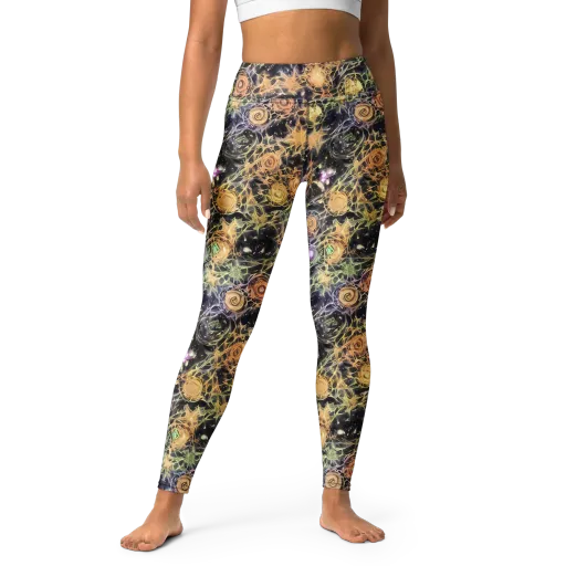 Nebula Thicket on a Yoga Leggings