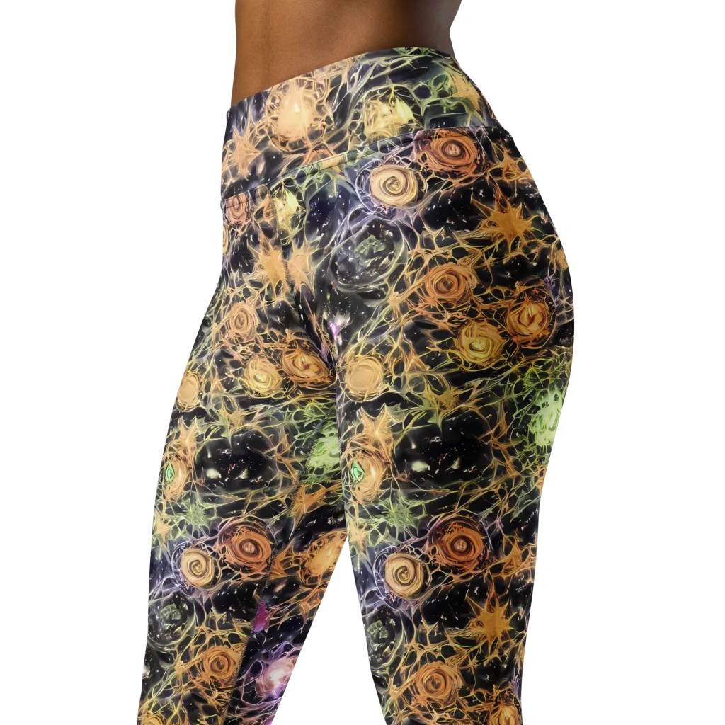 Nebula Thicket on Yoga Leggings — Left Front