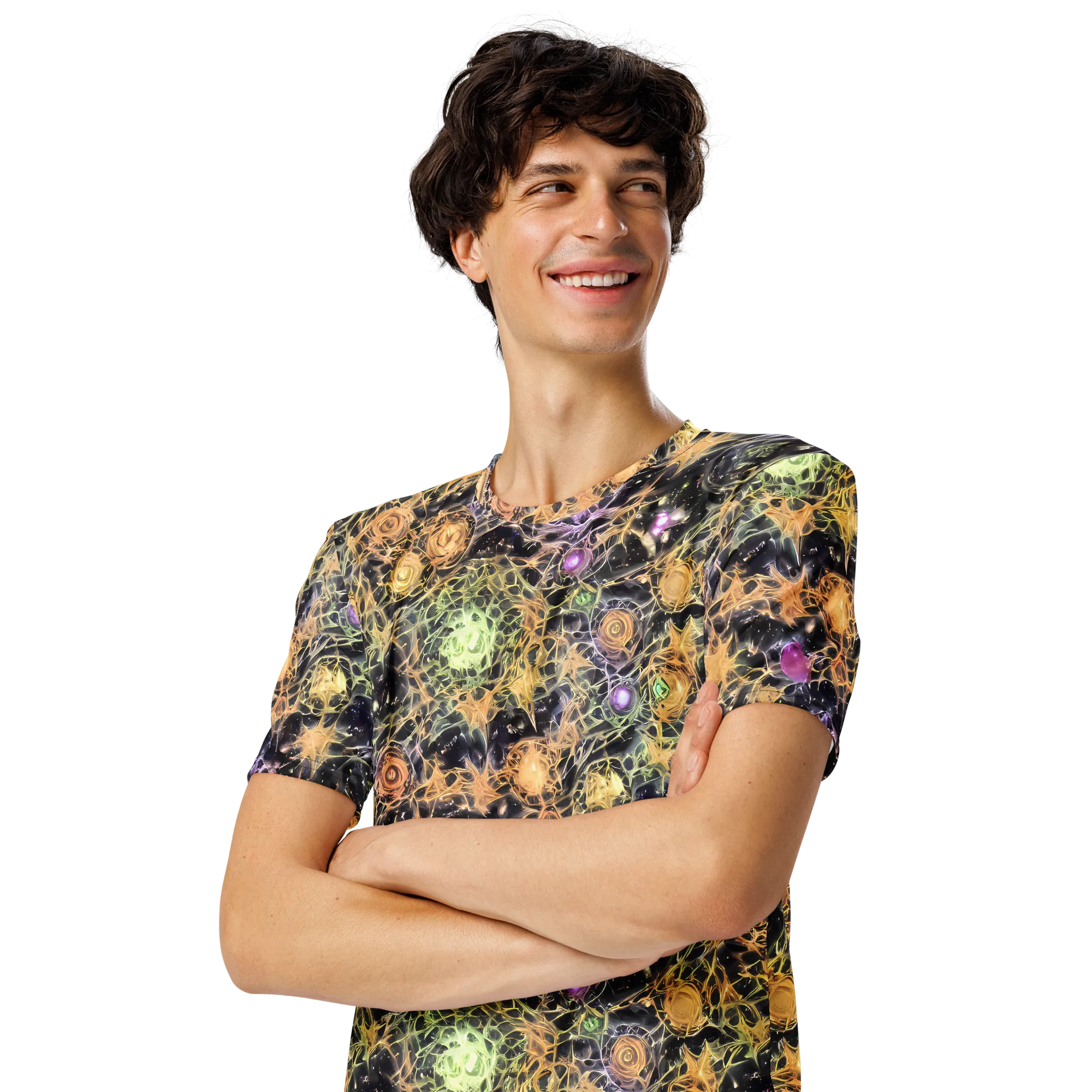 Nebula Thicket on Men's Crew Neck T-Shirt — Left Front