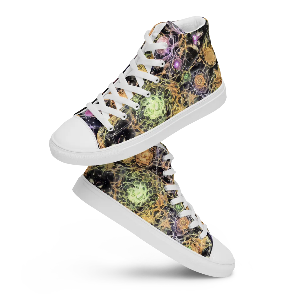 Nebula Thicket on Men's High Top Canvas Shoes — Front