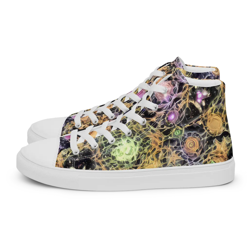 Nebula Thicket on Women's High Top Canvas Shoes — Left