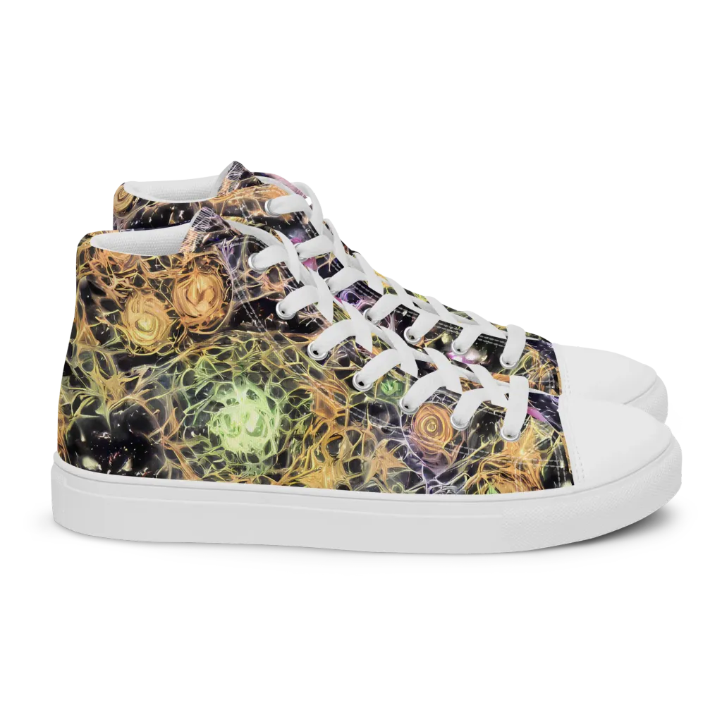 Nebula Thicket on Women's High Top Canvas Shoes — Right