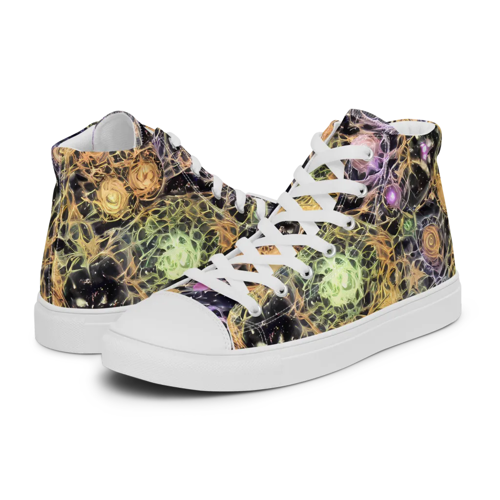 Nebula Thicket on Women's High Top Canvas Shoes — Left