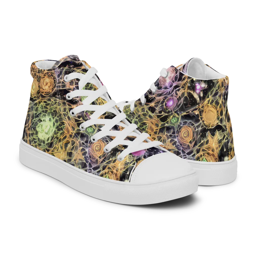 Nebula Thicket on Women's High Top Canvas Shoes — Right