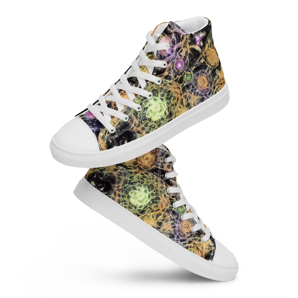 Nebula Thicket on Women's High Top Canvas Shoes — Front
