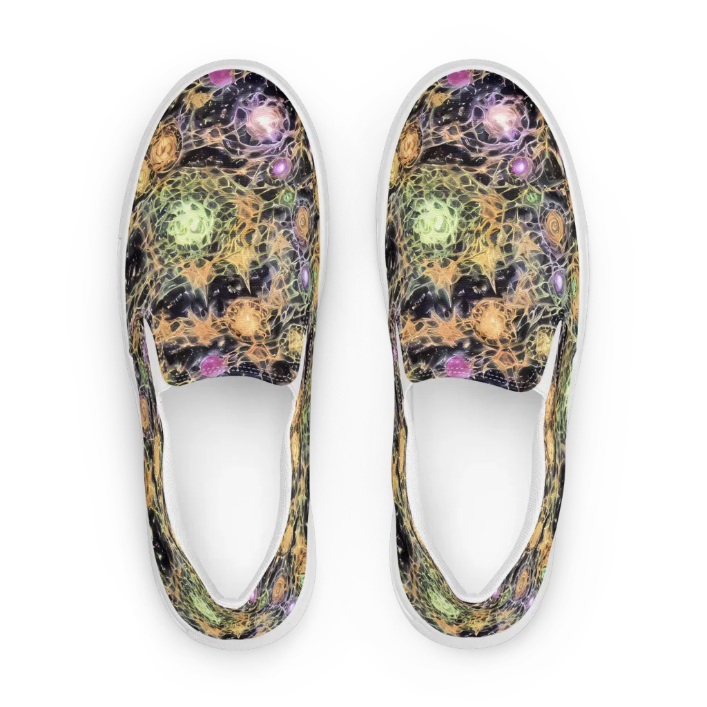 Nebula Thicket on Men's Slip-On Canvas Shoes — Front