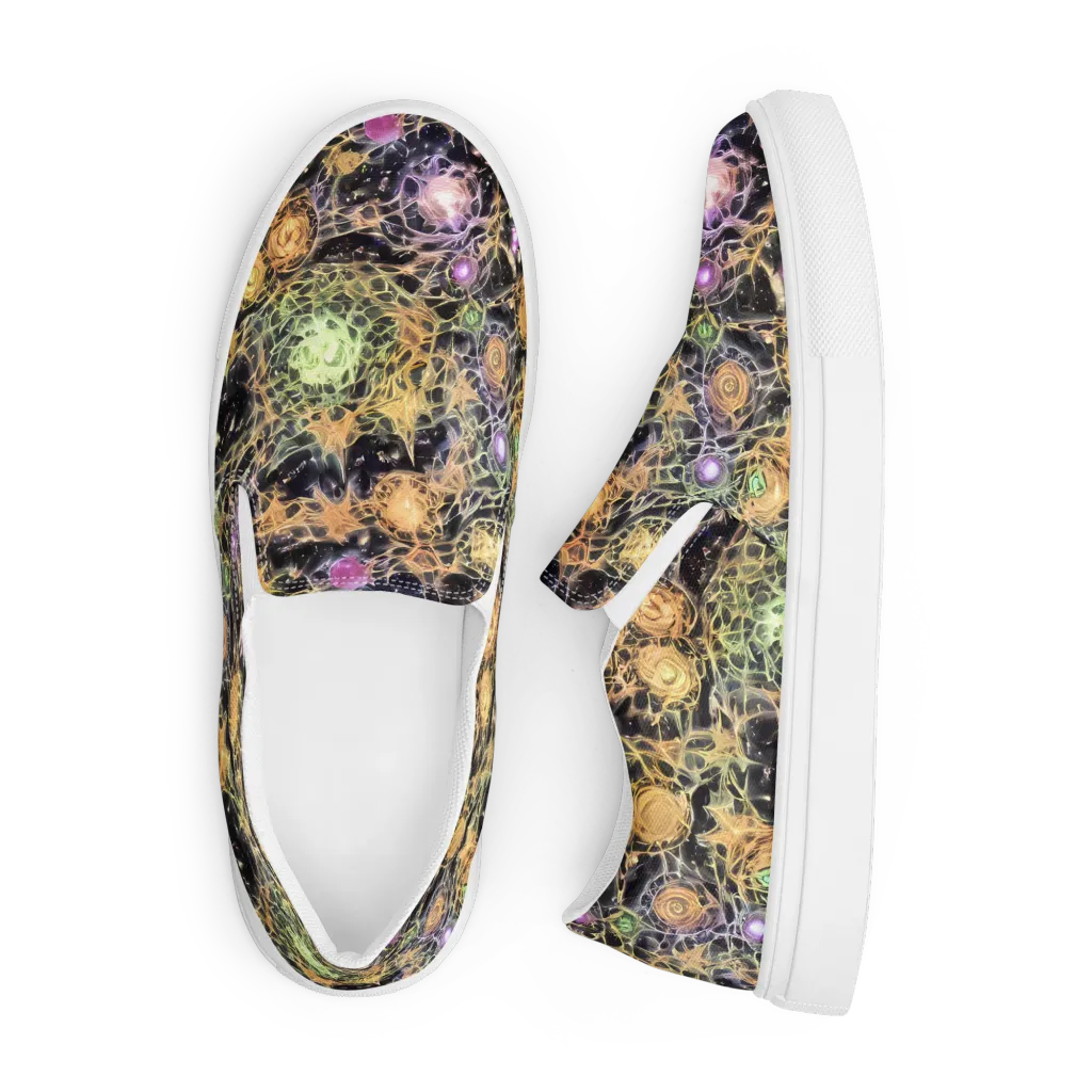 Nebula Thicket on Men's Slip-On Canvas Shoes — Front