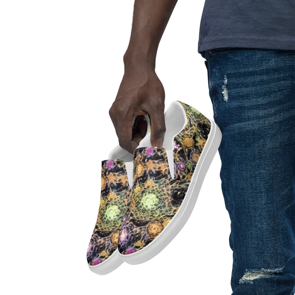 Nebula Thicket on Men's Slip-On Canvas Shoes — Left Front