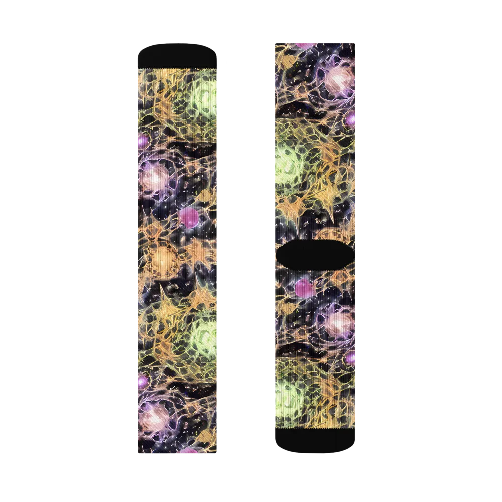 Nebula Thicket on Socks — Left Sock