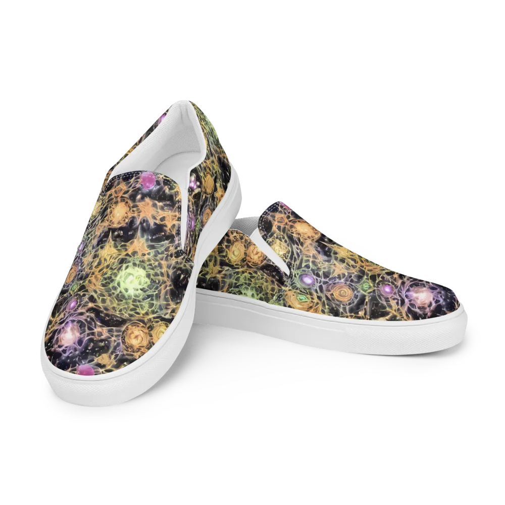 Nebula Thicket on Women's Slip-On Canvas Shoes — Left Front