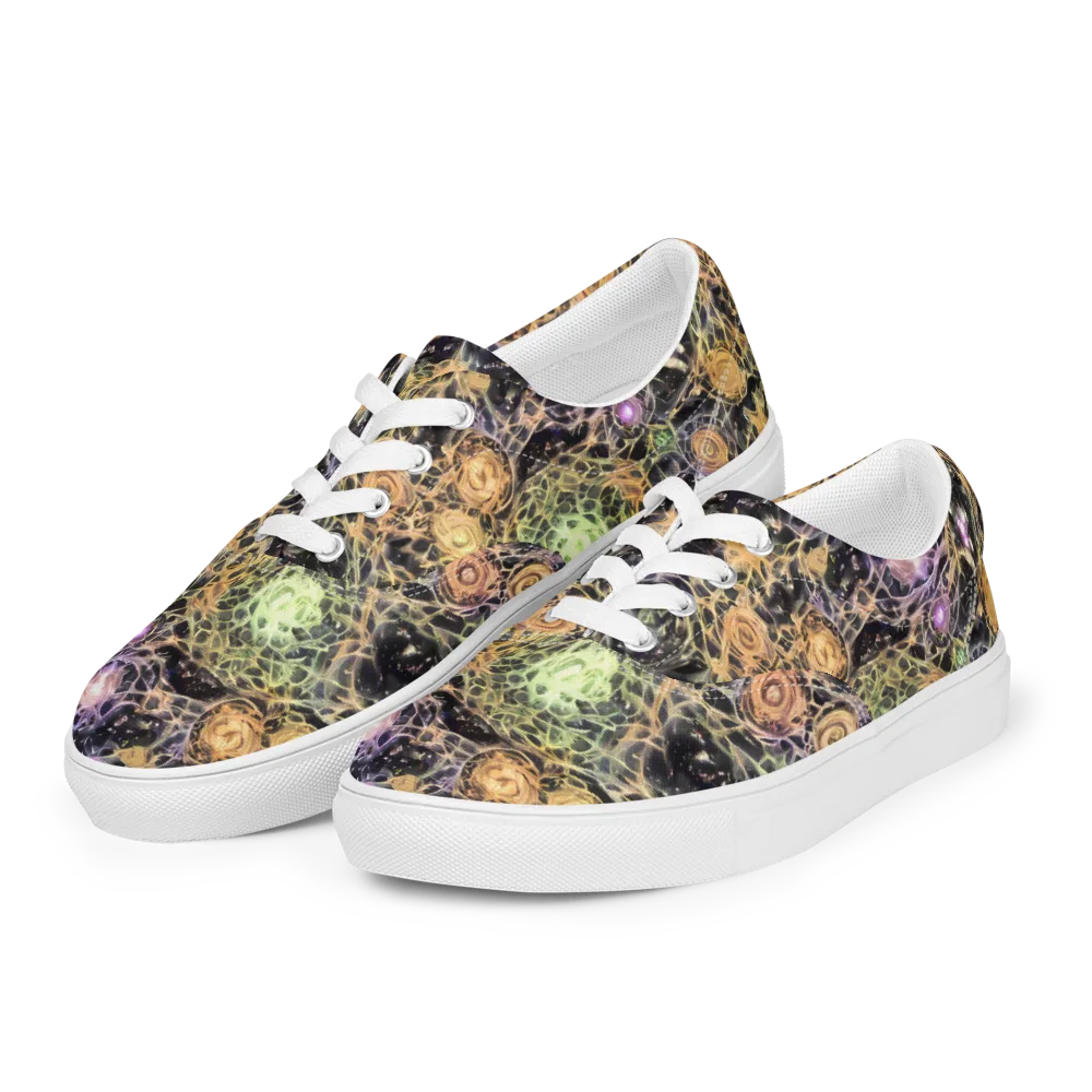 Nebula Thicket on Men's Lace-Up Canvas Shoes — Left Front