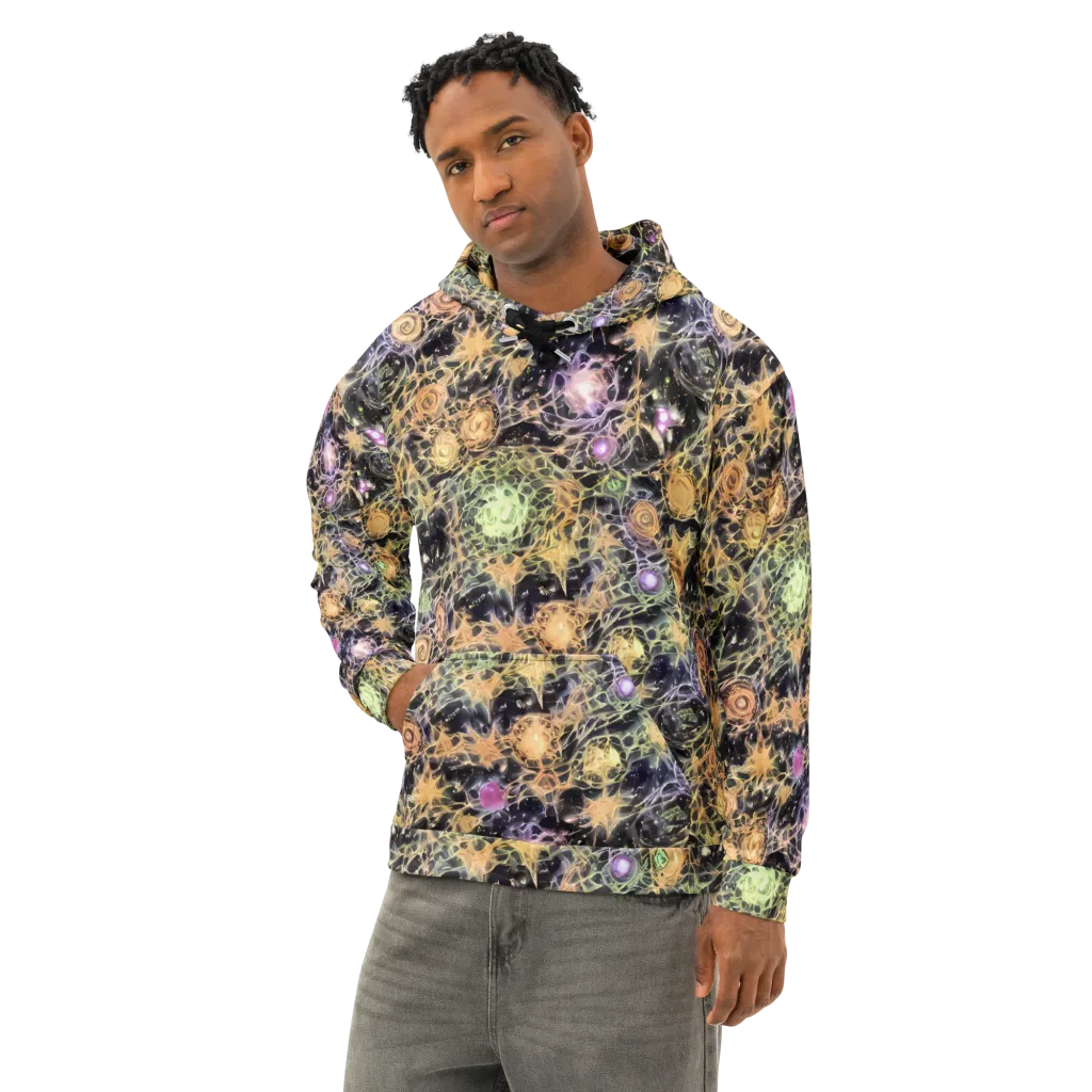 Nebula Thicket on Cotton Hoodie — Left Front