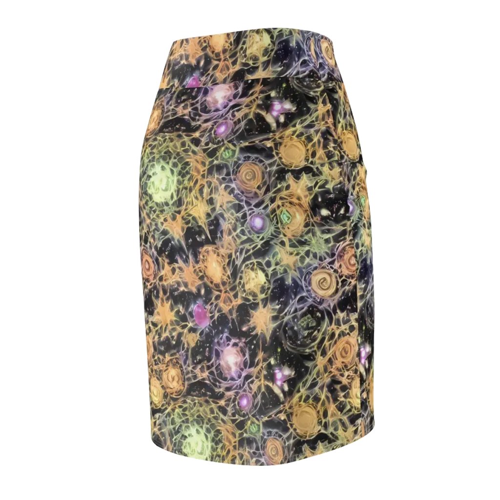 Nebula Thicket on Pencil Skirt — Back Side