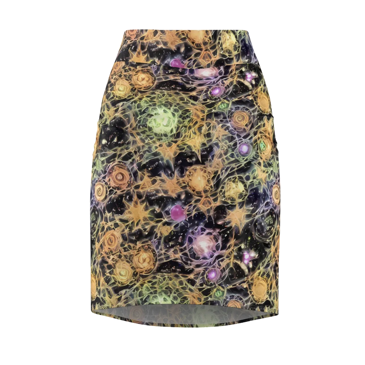Nebula Thicket on Pencil Skirt — Front