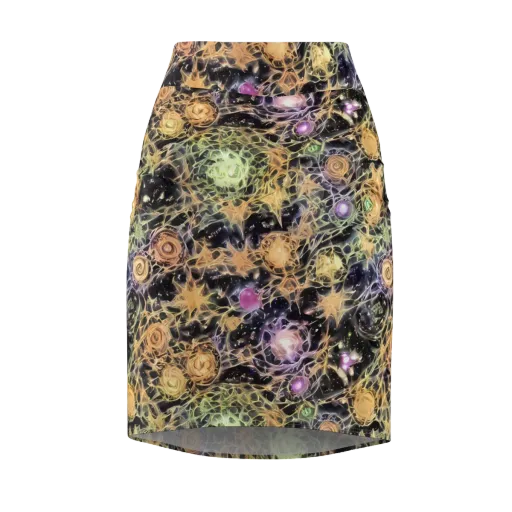 Nebula Thicket on a Pencil Skirt