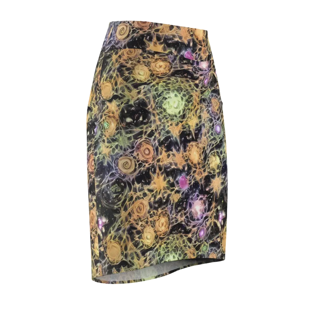 Nebula Thicket on Pencil Skirt — Front Side