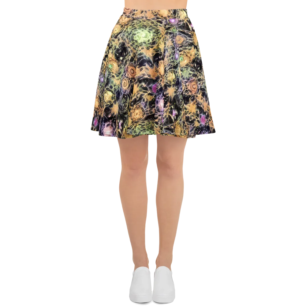 Nebula Thicket on Skater Skirt — Front
