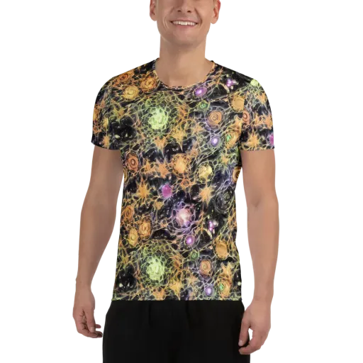 Nebula Thicket on a Men's Athletic T-Shirt