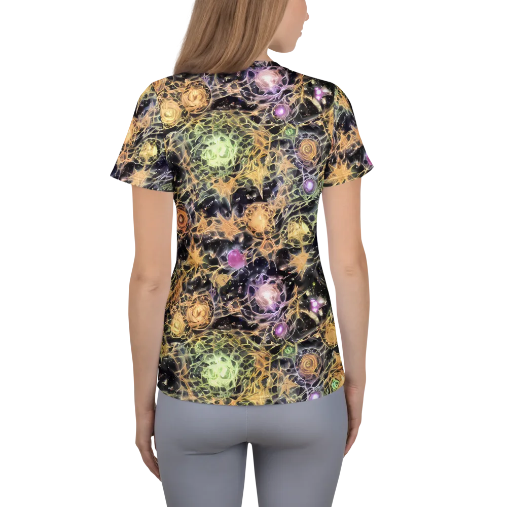 Nebula Thicket on Women's Athletic T-Shirt — Back