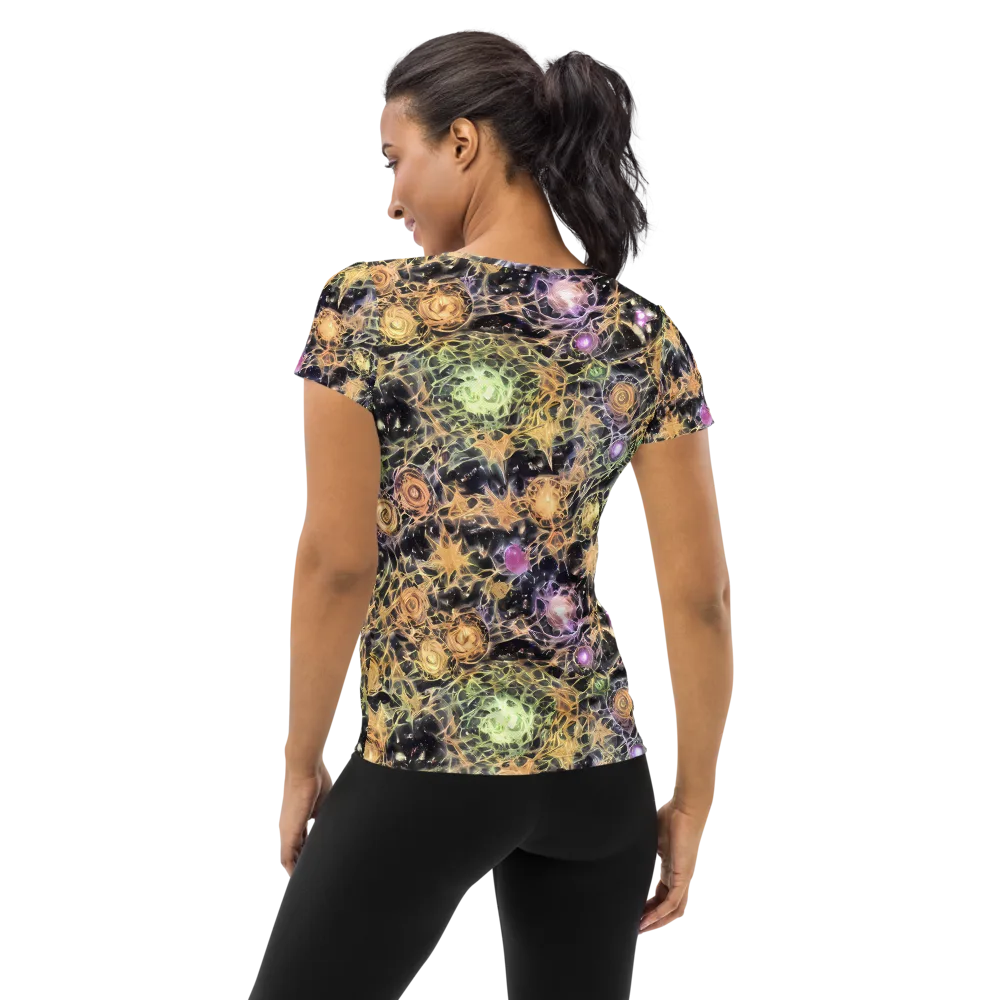Nebula Thicket on Women's Athletic T-Shirt — Back