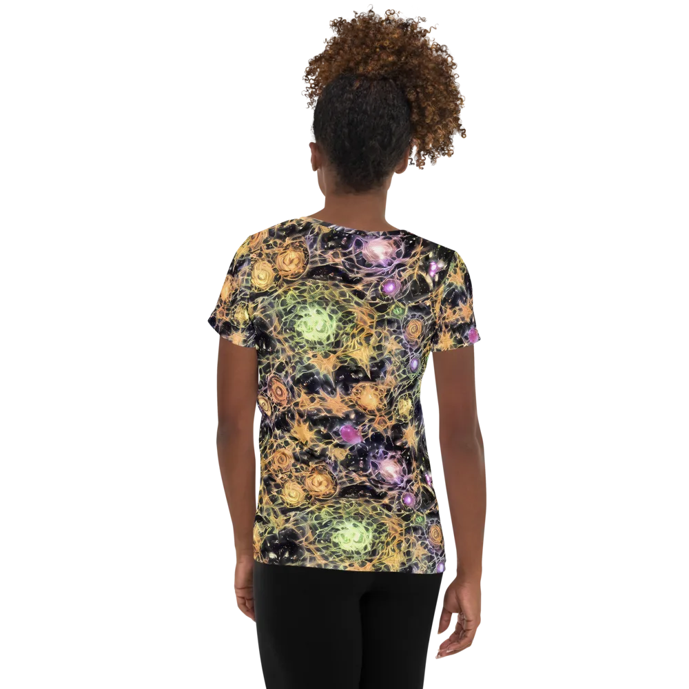 Nebula Thicket on Women's Athletic T-Shirt — Back