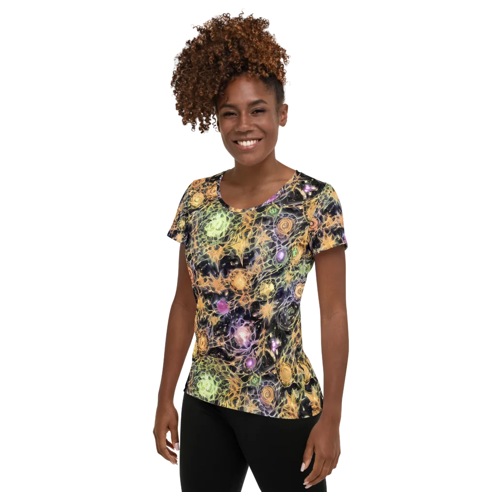 Nebula Thicket on Women's Athletic T-Shirt — Left