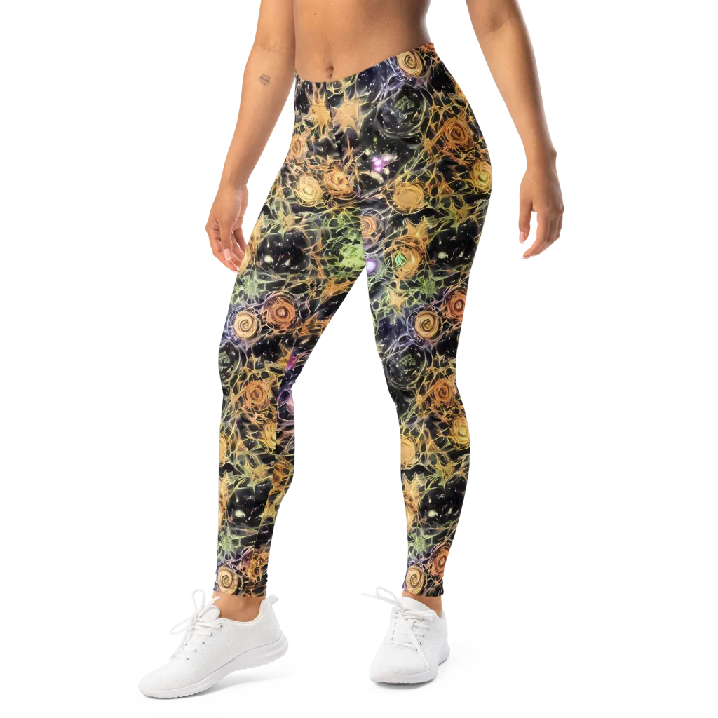 Nebula Thicket on Leggings — Left Front
