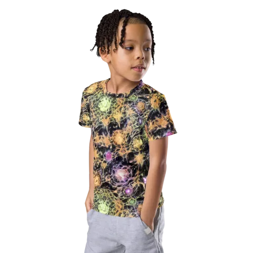 Nebula Thicket on a Kids Crew Neck T-Shirt