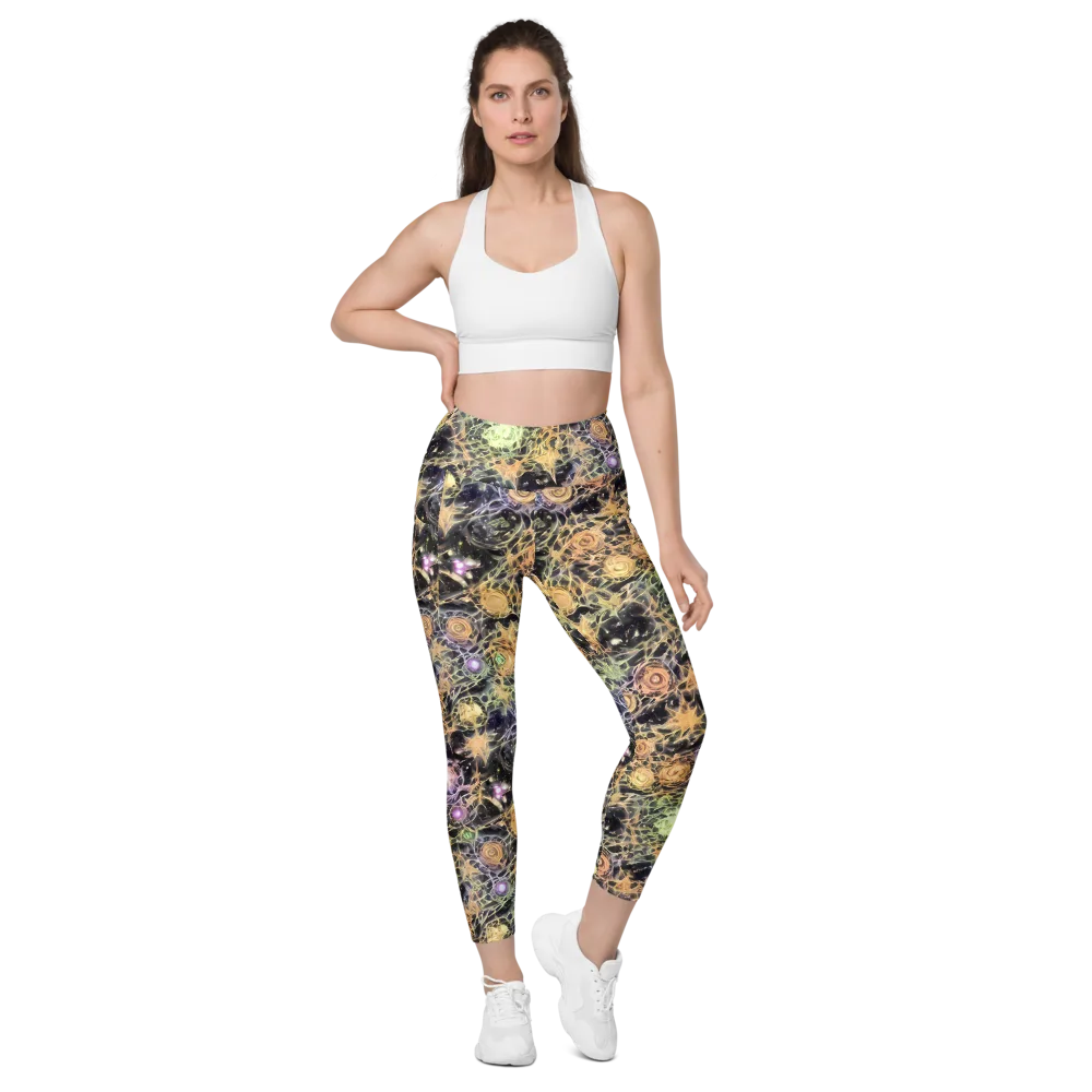 Nebula Thicket on Leggings with Pockets — Front