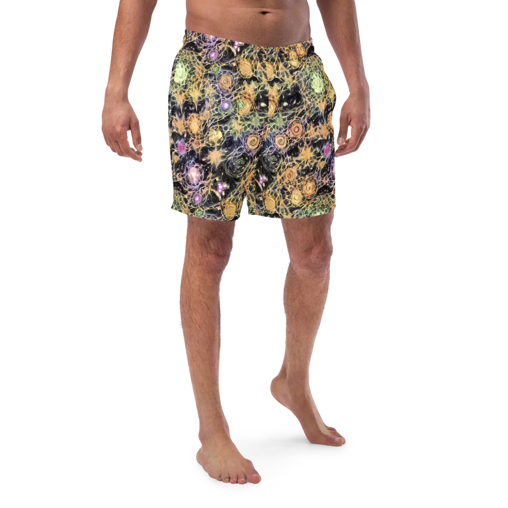 Nebula Thicket on Swim Trunks — Front