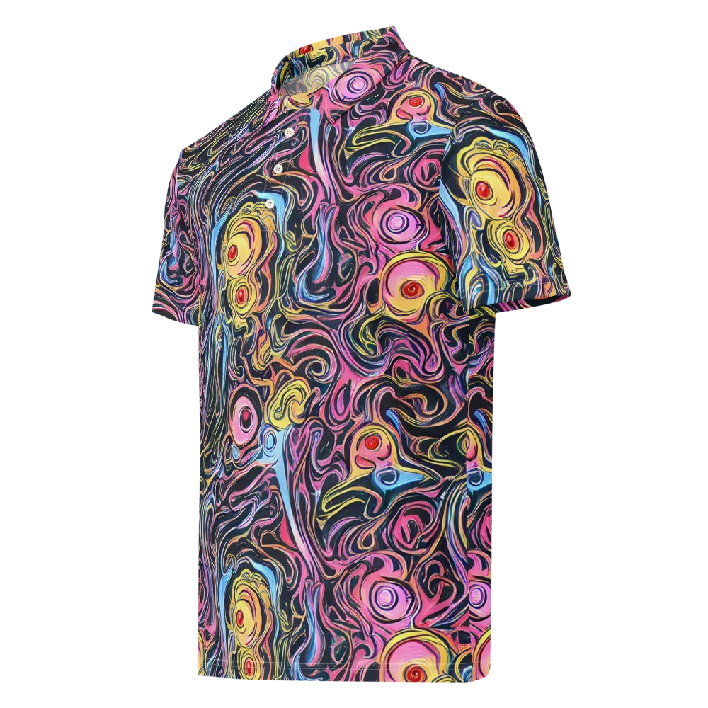 Sonic Marbles on Men's Slim Fit Polo Shirt — Left Front
