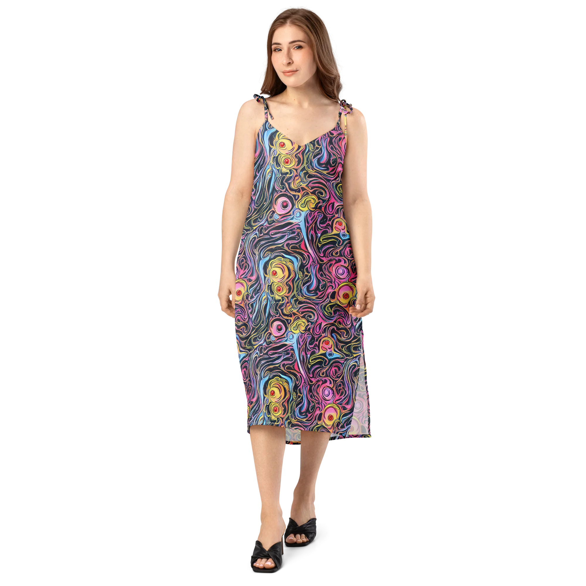 Sonic Marbles on Slip Dress — Front