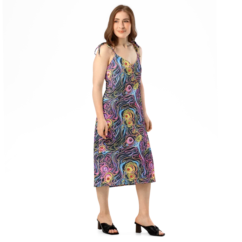 Sonic Marbles on Slip Dress — Right Front
