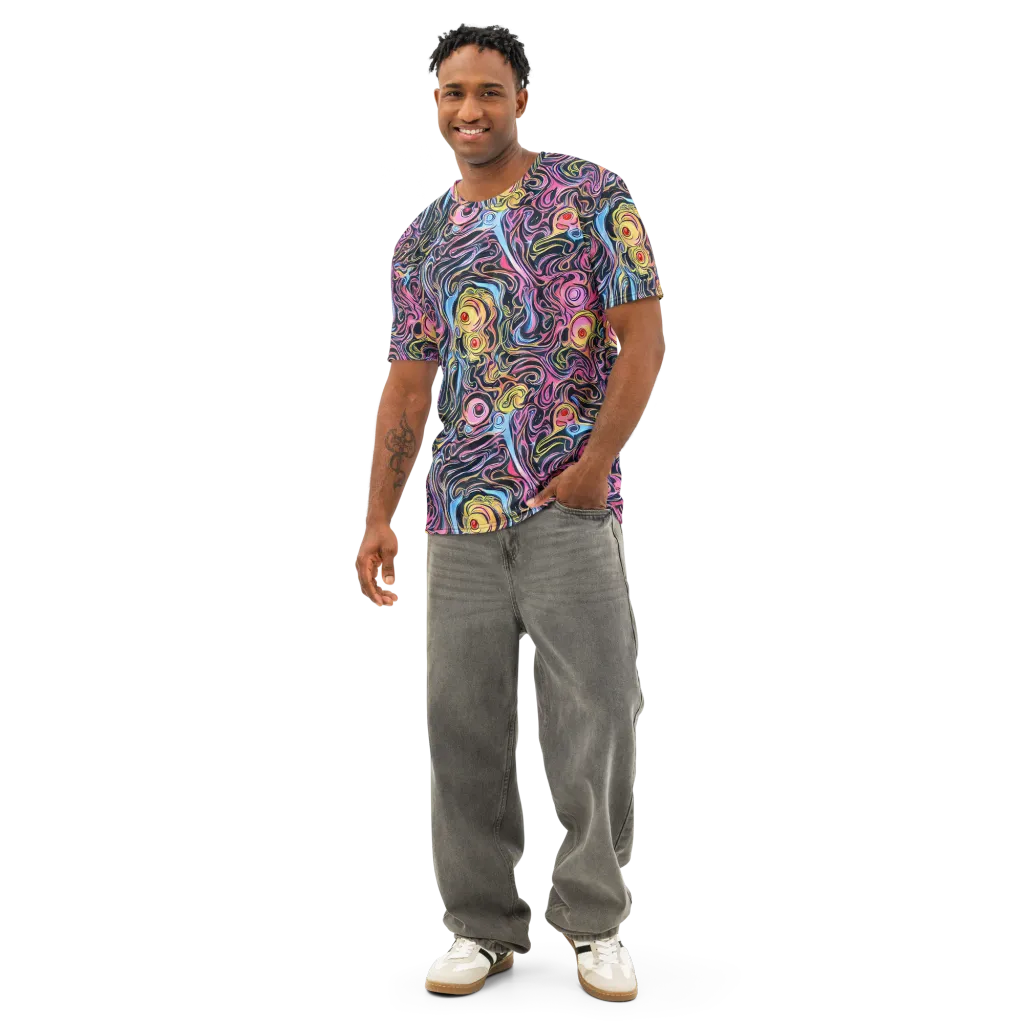 Sonic Marbles on Men's Cotton Crew Neck T-Shirt — Front