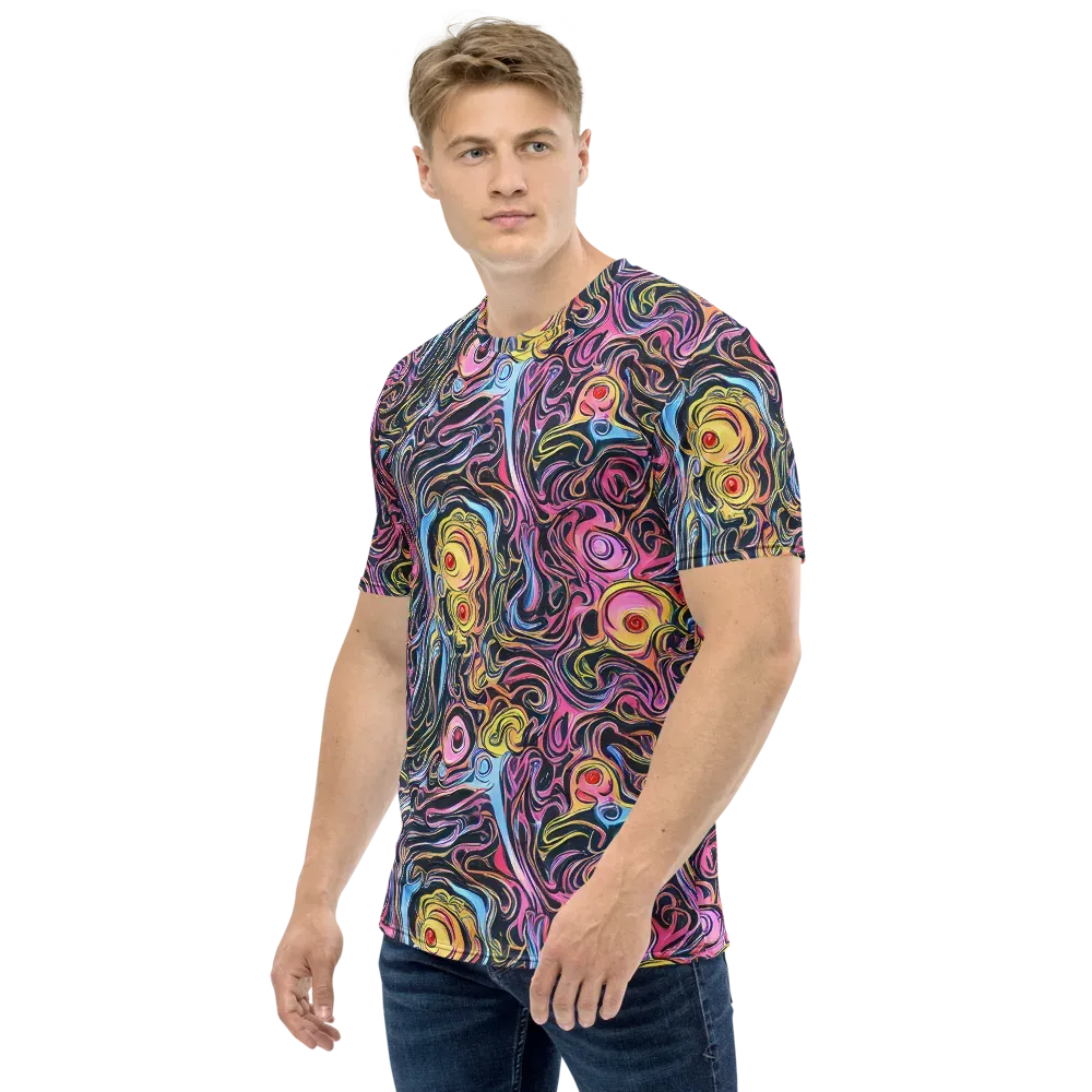 Sonic Marbles on Men's Crew Neck T-Shirt — Left