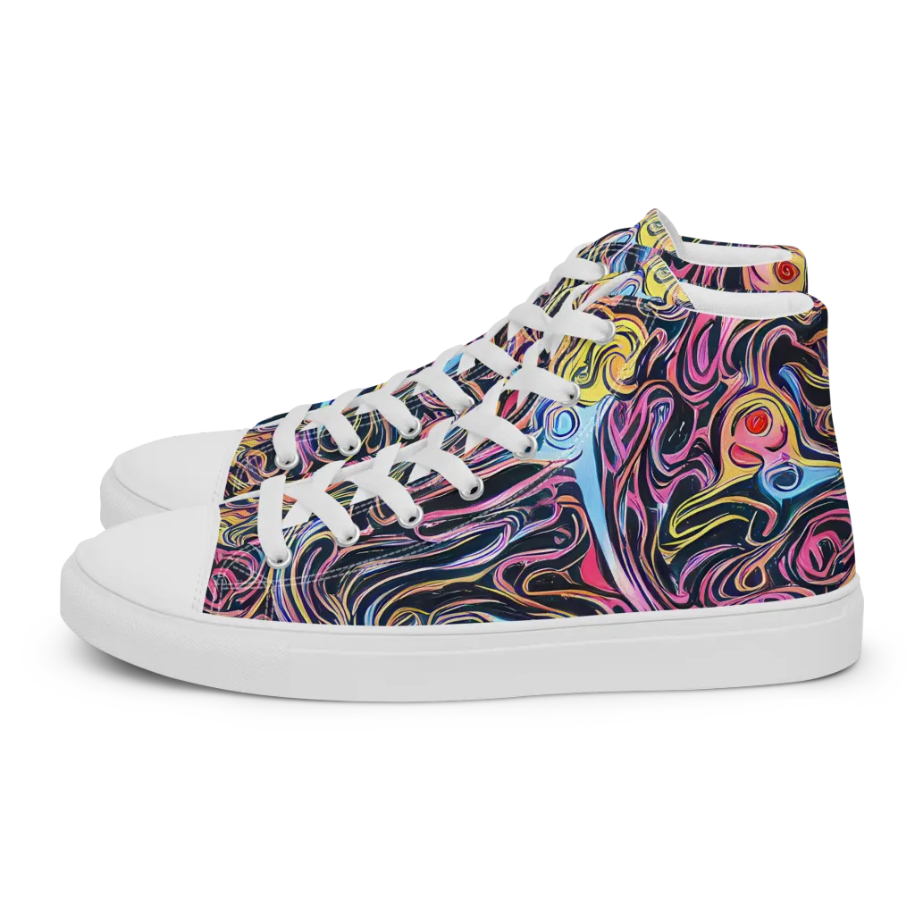 Sonic Marbles on Men's High Top Canvas Shoes — Left
