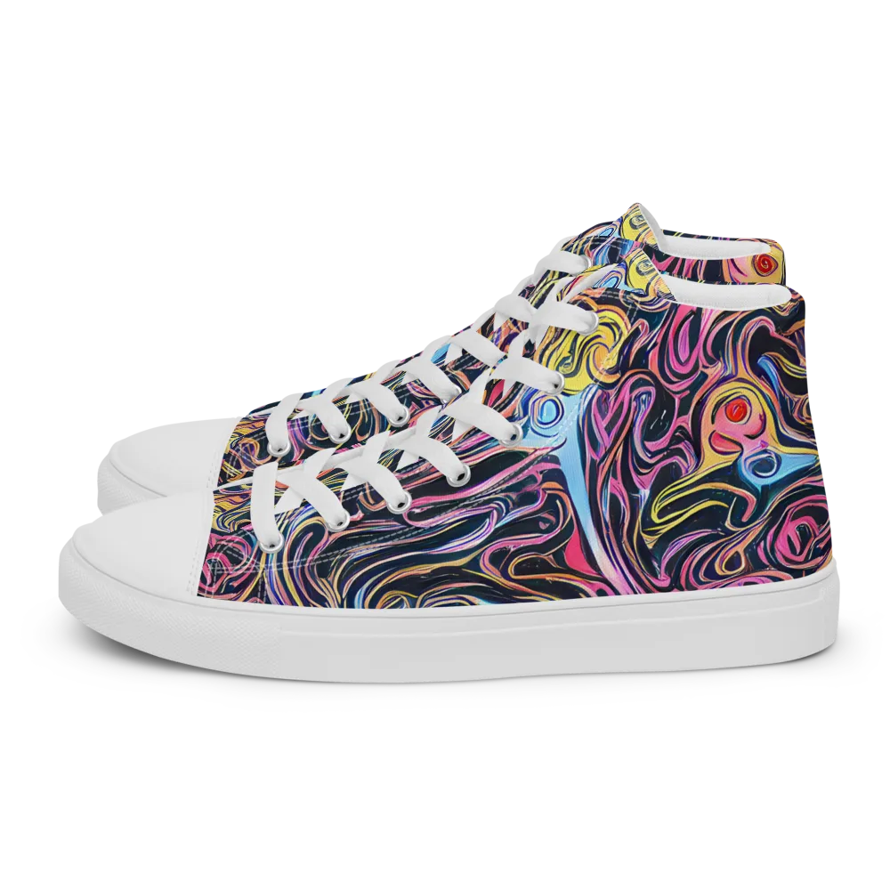 Sonic Marbles on Women's High Top Canvas Shoes — Left