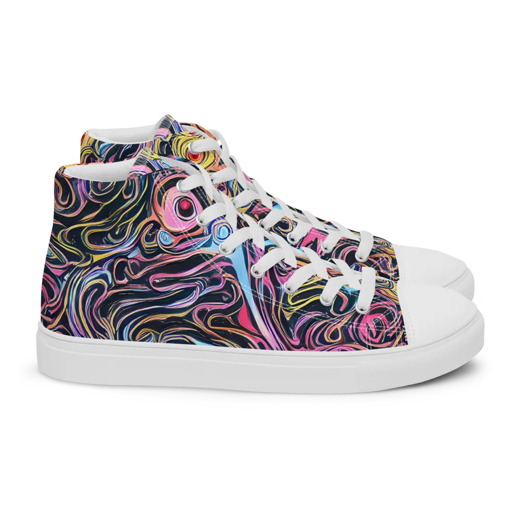 Sonic Marbles on Women's High Top Canvas Shoes — Right