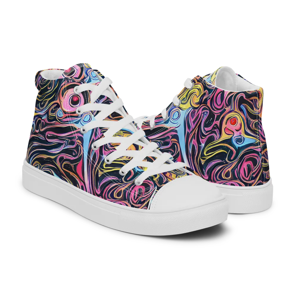 Sonic Marbles on Women's High Top Canvas Shoes — Right