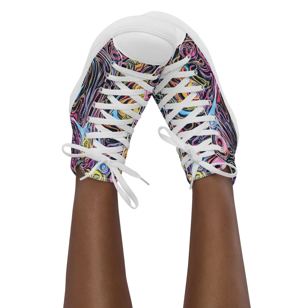 Sonic Marbles on Women's High Top Canvas Shoes — Front