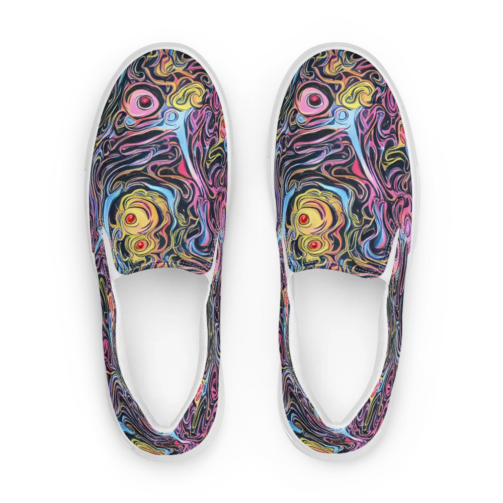 Sonic Marbles on Men's Slip-On Canvas Shoes — Front