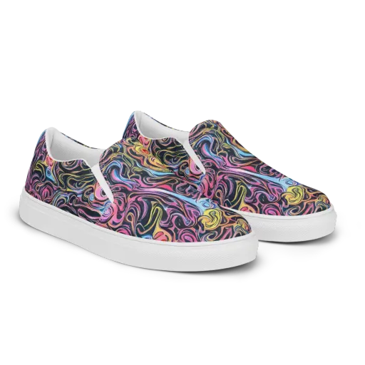 Sonic Marbles on a Men's Slip-On Canvas Shoes
