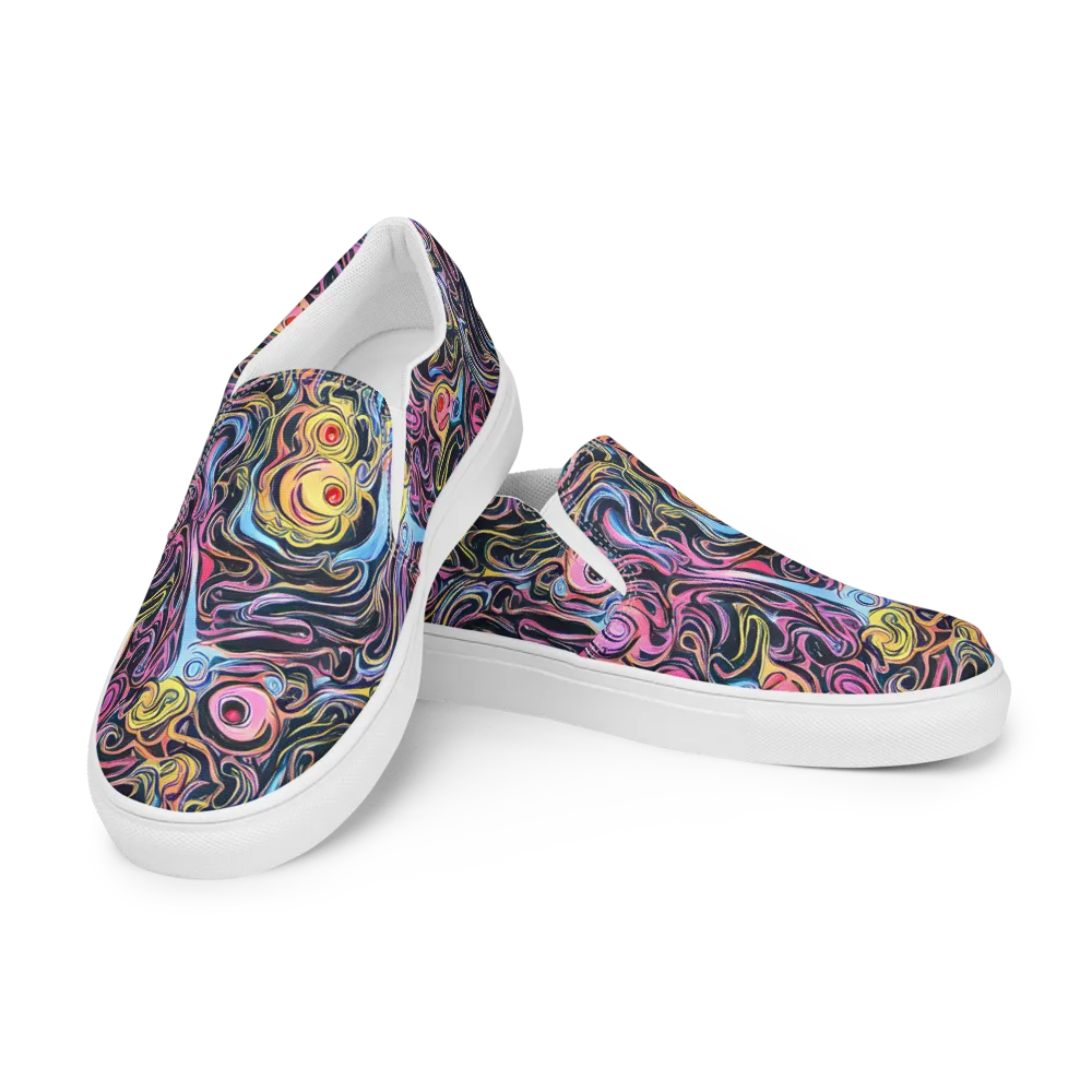 Sonic Marbles on Men's Slip-On Canvas Shoes — Left Front
