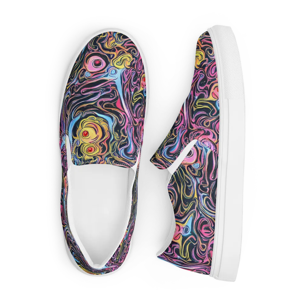 Sonic Marbles on Men's Slip-On Canvas Shoes — Front